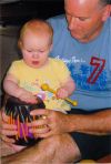 Baby with Dad and Drum